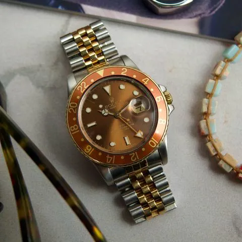 Rolex GMT-Master 16753 40mm Yellow gold and Stainless steel Brown 7