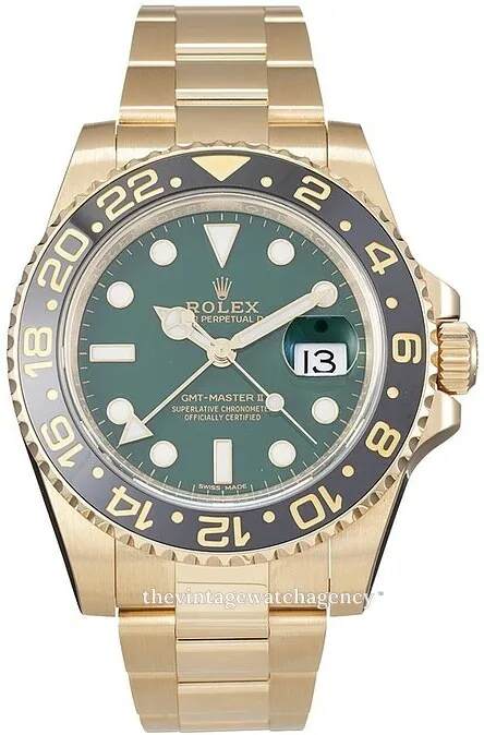 Rolex GMT-Master II 116718LN-0002 40mm Yellow gold Green