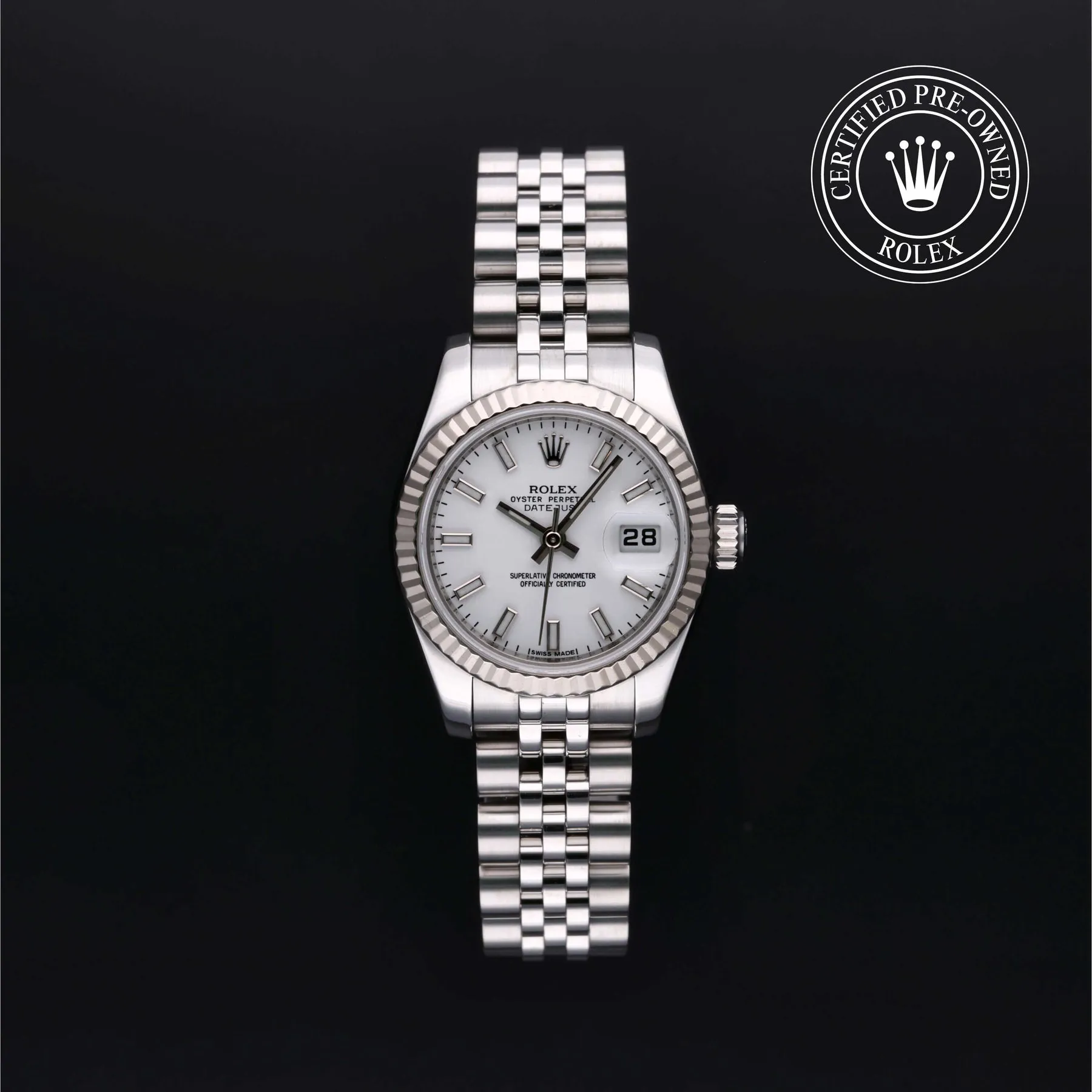 Rolex Lady-Datejust 179174 26mm Oystersteel White