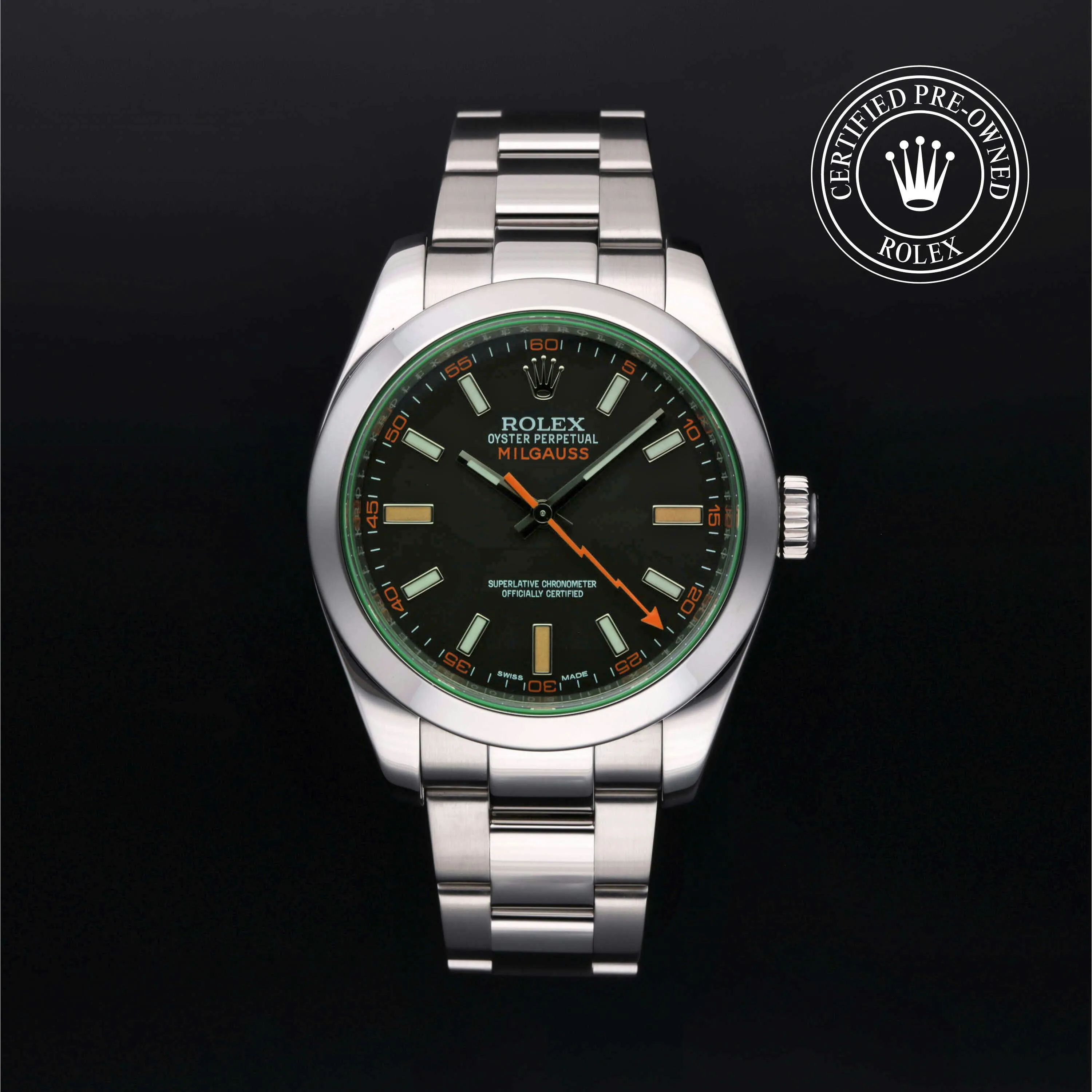 Rolex Milgauss 116400GV-0001 40mm Stainless steel Black