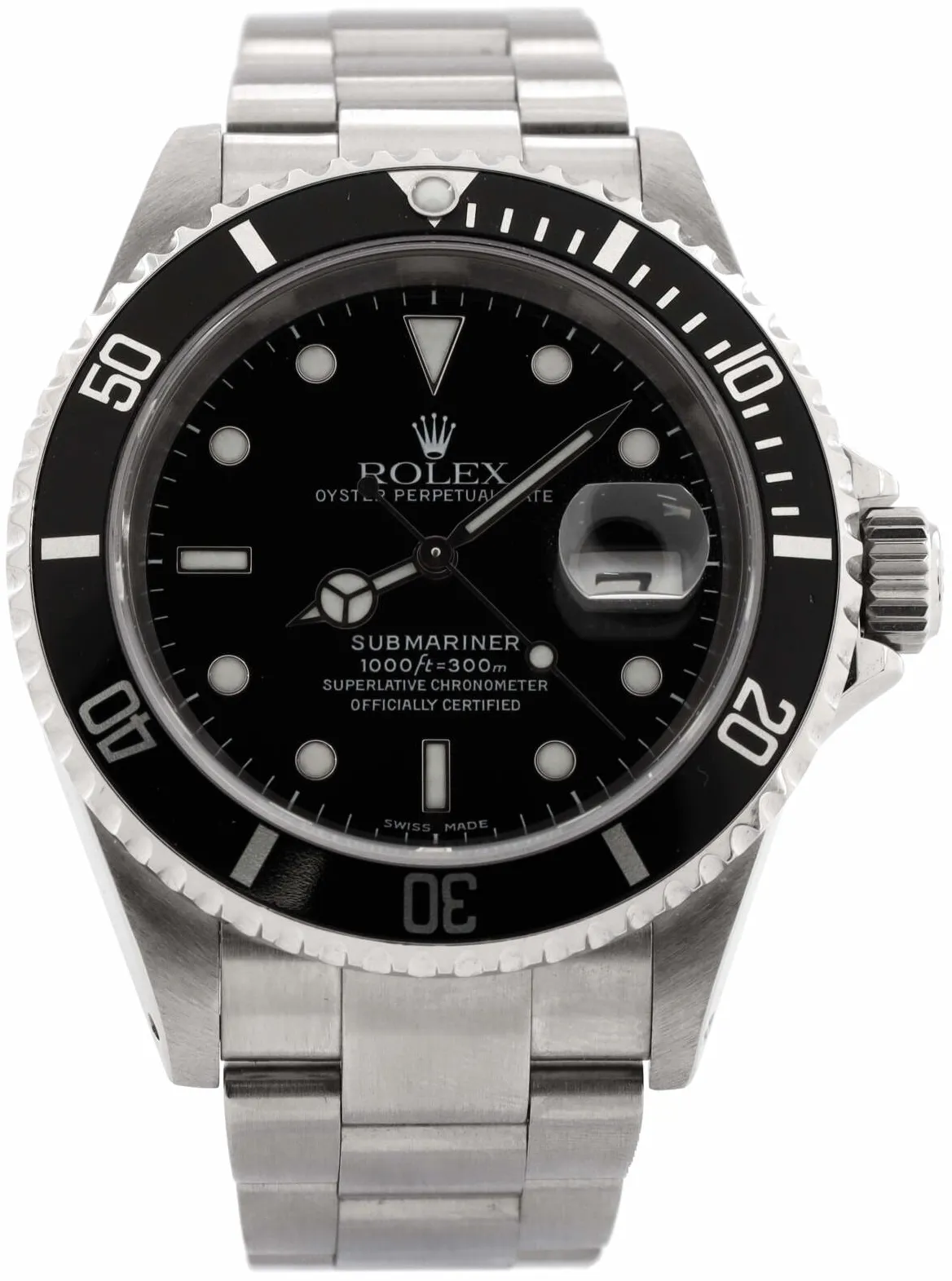 Rolex Submariner 16610 40mm Stainless steel Black