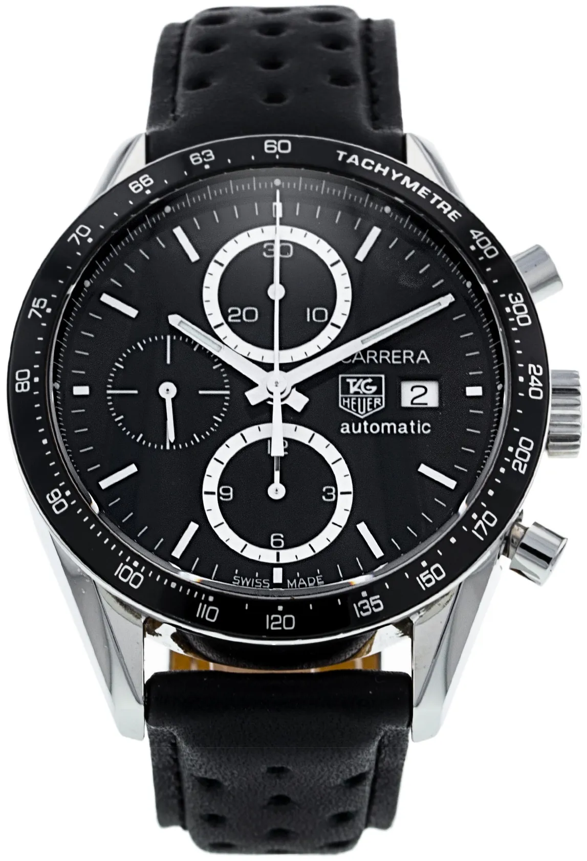 TAG Heuer Carrera CV2010.FC6233 41mm Stainless steel Black Baton