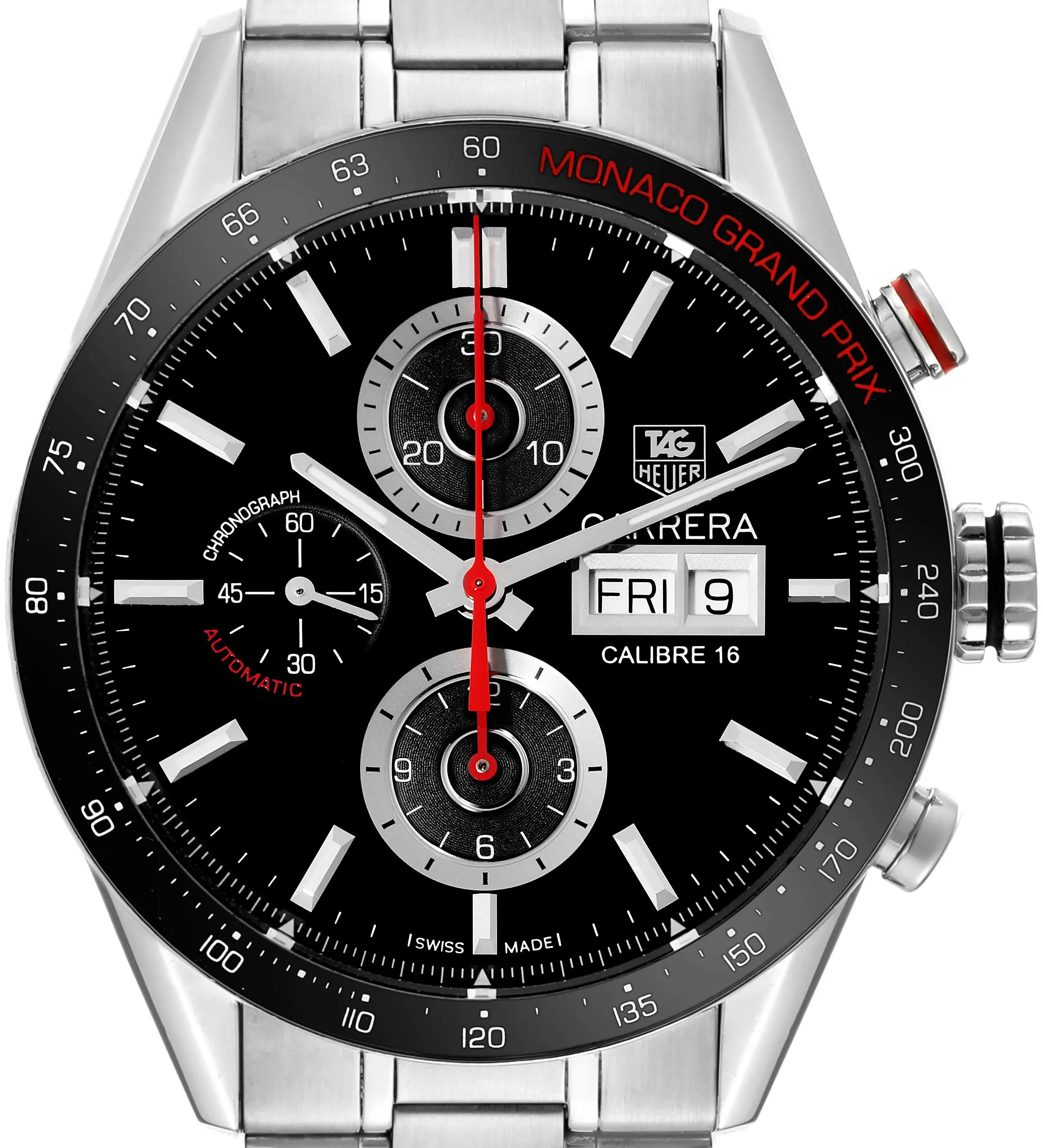 TAG Heuer Carrera CV2A1F.BA0796 43mm Stainless steel Black