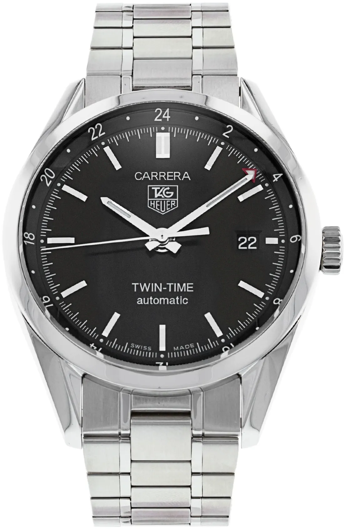 TAG Heuer Carrera WV2115.BA0787 39mm Stainless steel Black Baton