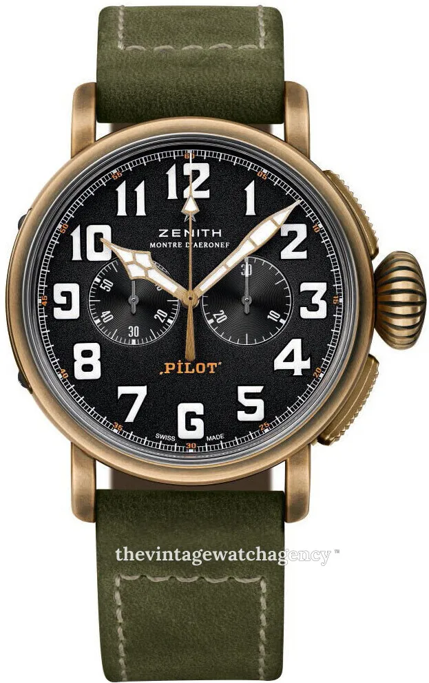 Zenith Pilot 29.2430.4069/21.C800 45mm Brown bronze Black