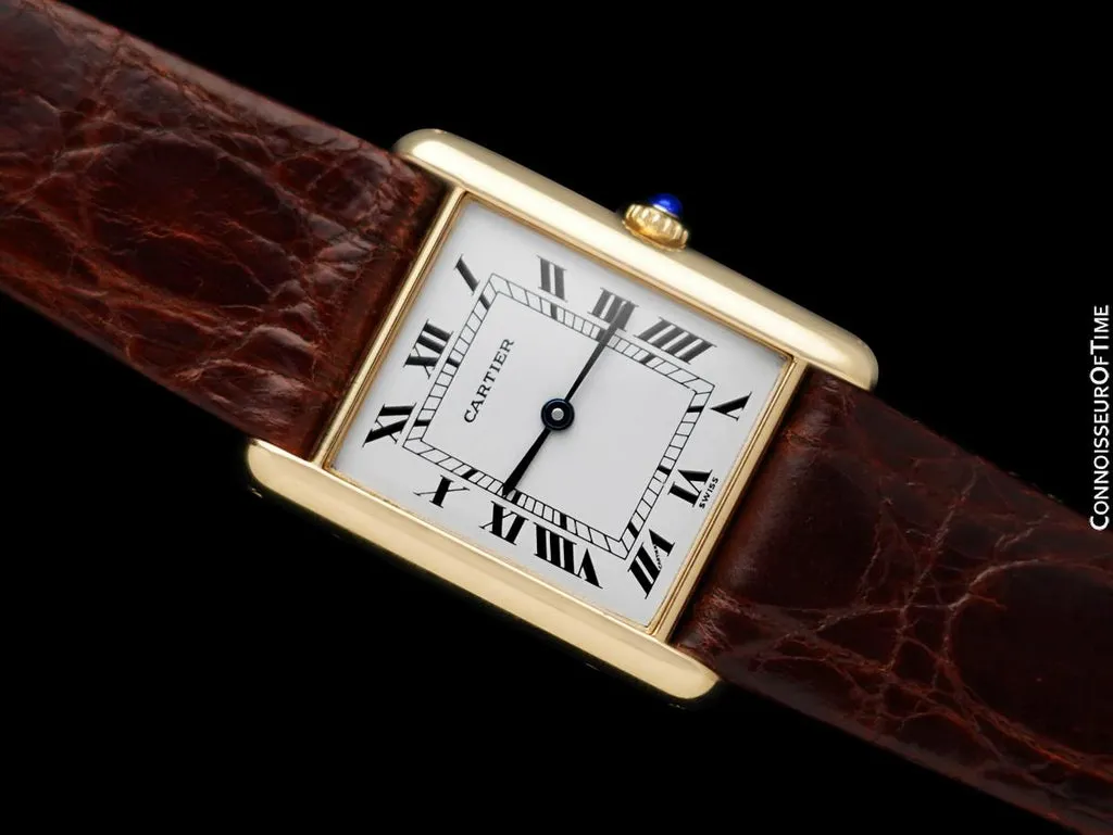 Cartier Tank Louis 23.5mm Yellow gold White