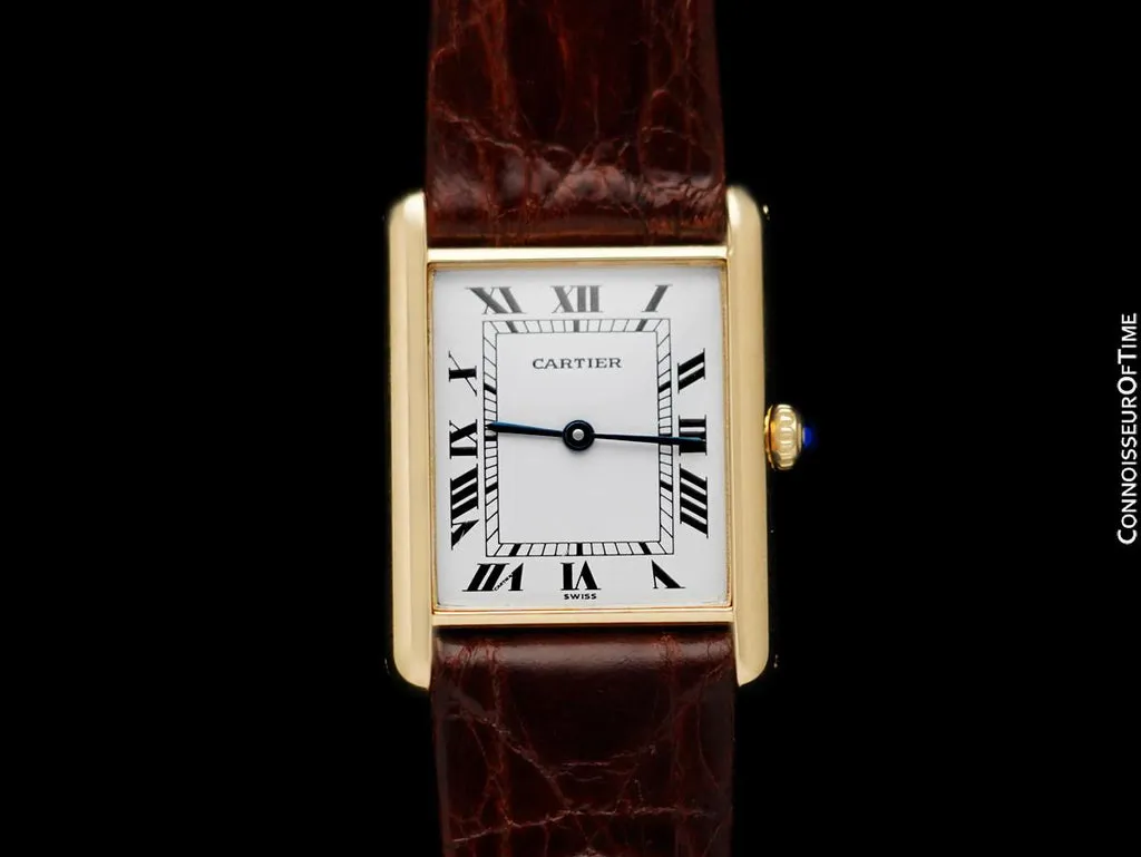 Cartier Tank Louis 23.5mm Yellow gold White 1