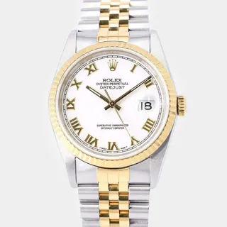 Rolex Datejust 36 16233 Stainless steel and 18k yellow gold White