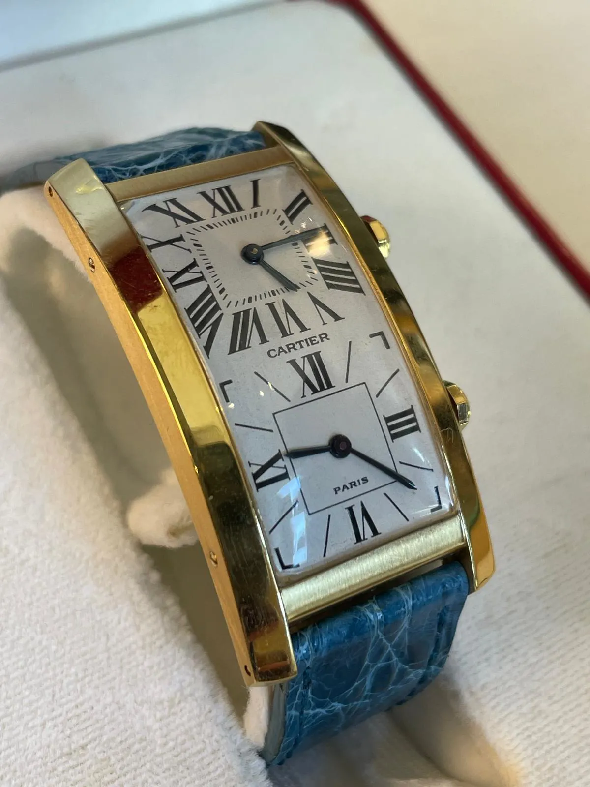 Cartier Tank Américaine 063-90 24mm 18k yellow gold White 2