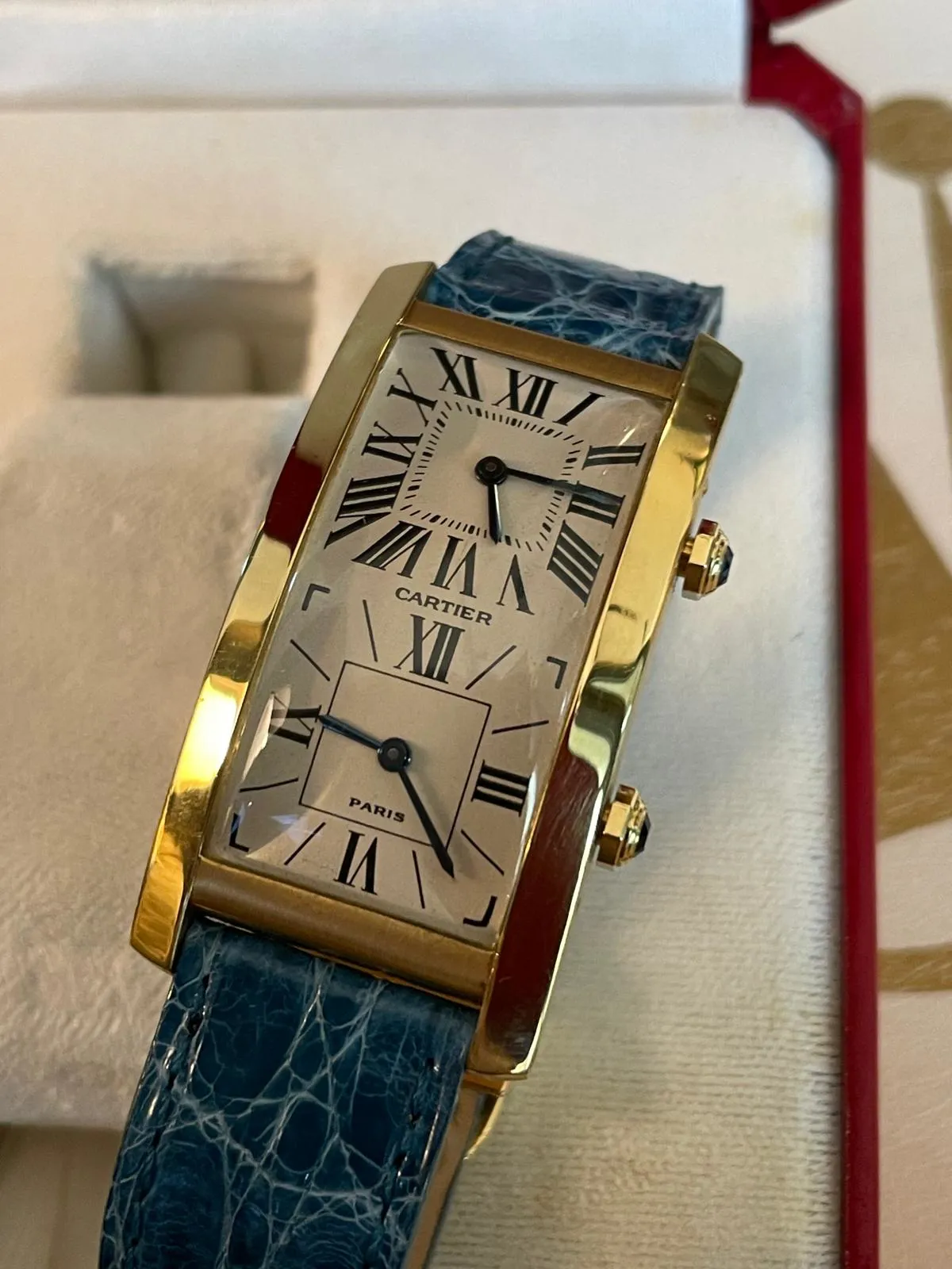 Cartier Tank Américaine 063-90 24mm 18k yellow gold White 6