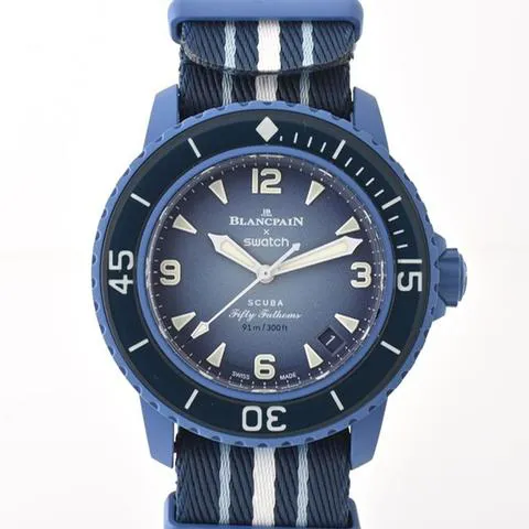 Swatch S035A100 S035A100 42.5mm Ceramic Blue 2