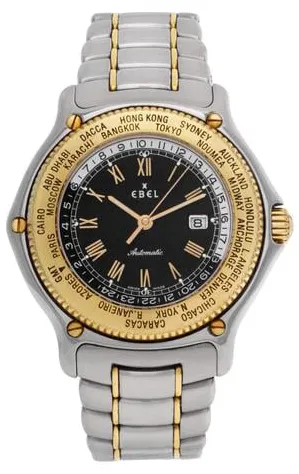 Ebel Voyager 1124913 38mm Yellow gold and Stainless steel Black