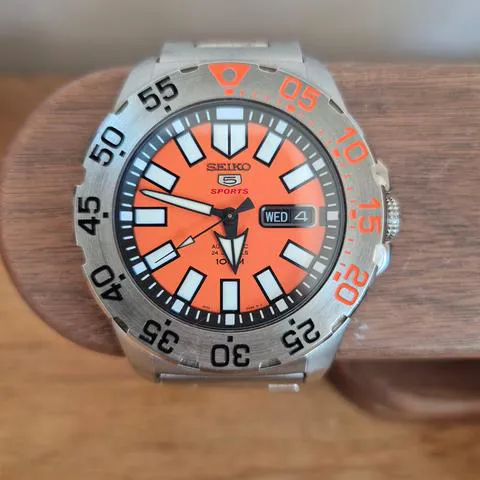 Seiko Seiko 5 SRP483K1 43mm Stainless steel Orange