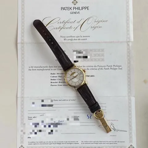 Patek Philippe Calatrava 5153J-001 38mm Yellow gold Silver 6