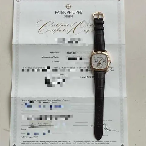 Patek Philippe Perpetual Calendar 5940R-001 37mm Rose gold Silver 6