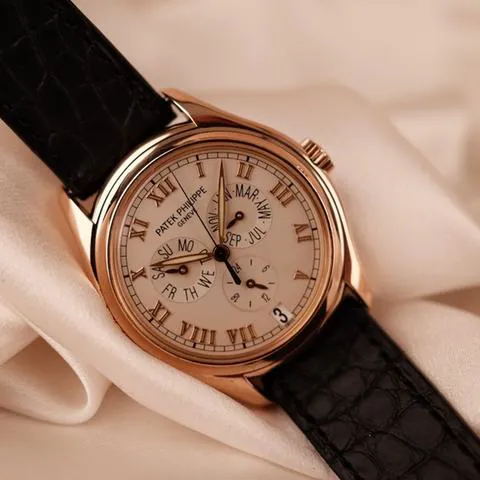 Patek Philippe Annual Calendar 5035R 37mm Rose gold Cream