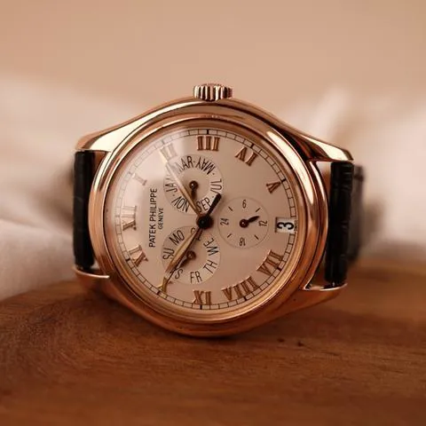 Patek Philippe Annual Calendar 5035R 37mm Rose gold Cream 2