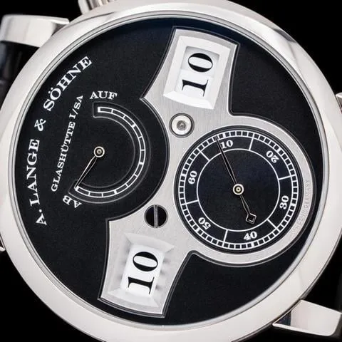 A. Lange & Söhne Lange Zeitwerk 140.029 42mm White gold Black 4