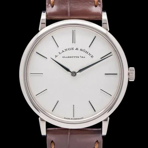 A. Lange & Söhne Saxonia 201.027 37mm White gold Silver