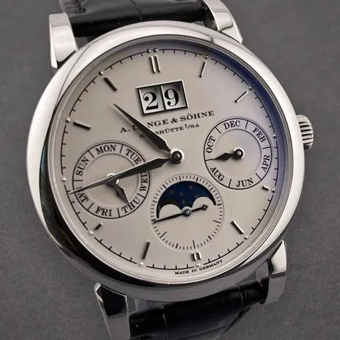 A. Lange & Söhne Saxonia 330.025 E 38.5mm Platinum Silver 1