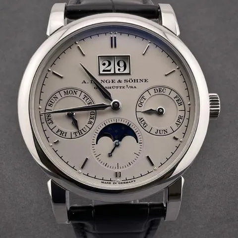 A. Lange & Söhne Saxonia 330.025 E 38.5mm Platinum Silver 2