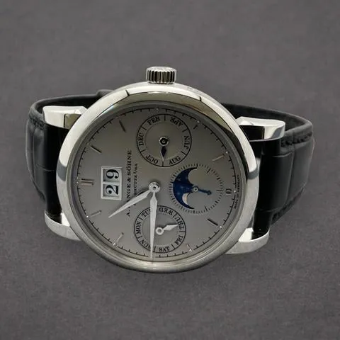 A. Lange & Söhne Saxonia 330.025 E 38.5mm Platinum Silver 3