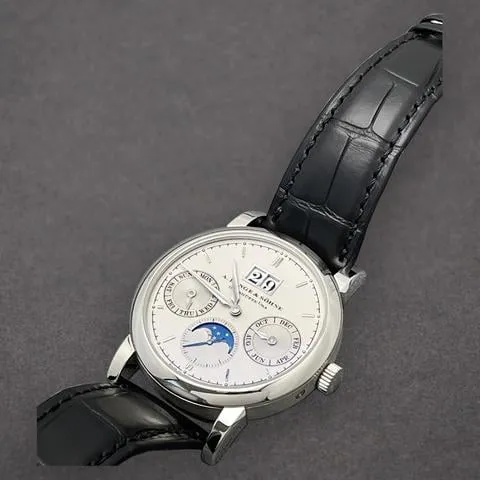 A. Lange & Söhne Saxonia 330.025 E 38.5mm Platinum Silver 5