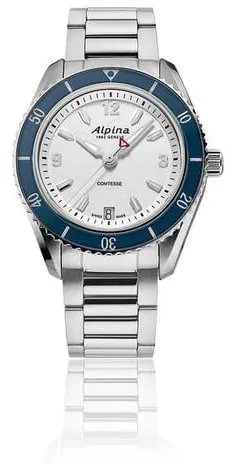 Alpina Alpiner AL-240S3NC6B 36.5mm Stainless steel Silver