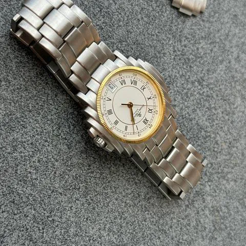 Baume & Mercier 5136.018.3 34mm Yellow gold and Stainless steel White 4