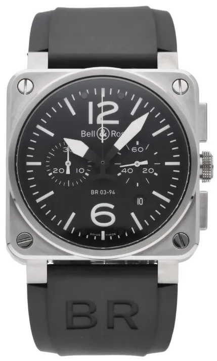 Bell & Ross BR 03-94 BR0394-BL-SI/SRB 42mm Stainless steel Black