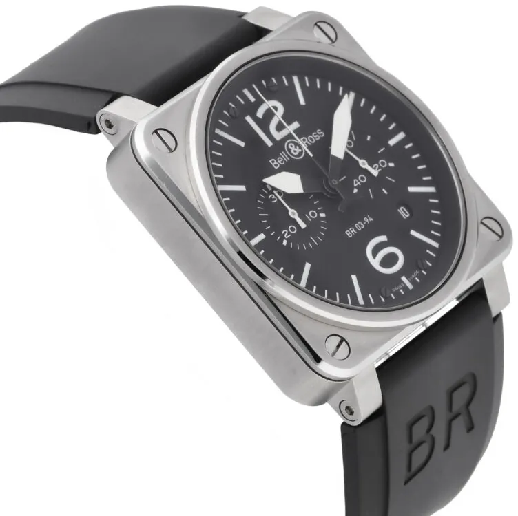 Bell & Ross BR 03-94 BR0394-BL-SI/SRB 42mm Stainless steel Black 1