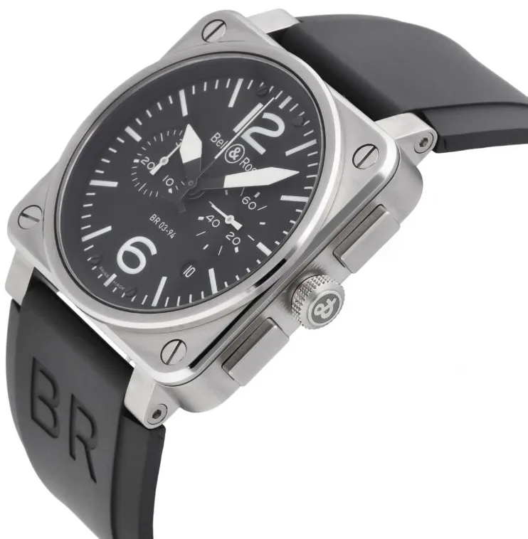 Bell & Ross BR 03-94 BR0394-BL-SI/SRB 42mm Stainless steel Black 2