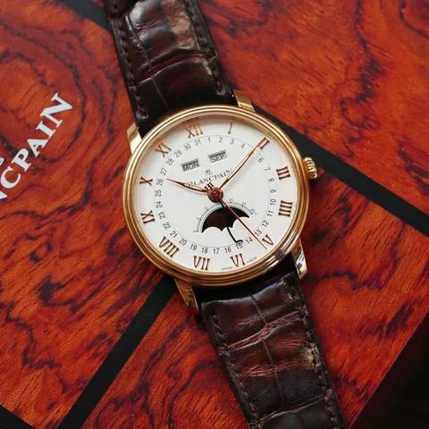 Blancpain Villeret 6654-3642-55B 40mm Rose gold White