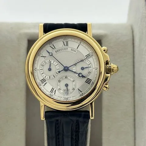 Breguet Marine 3460 36mm Yellow gold Silver