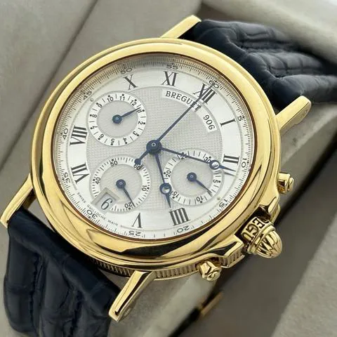 Breguet Marine 3460 36mm Yellow gold Silver 4