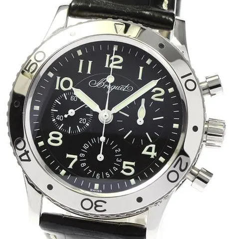 Breguet Pilot 3800ST/92/9W6 39mm Stainless steel Black