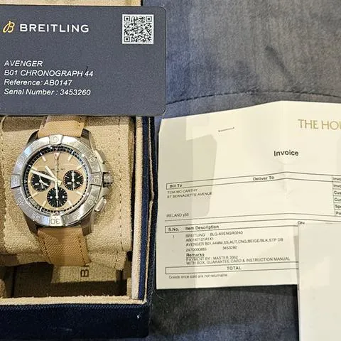 Breitling Avenger AB0147101A1X1 44mm Stainless steel Beige 1