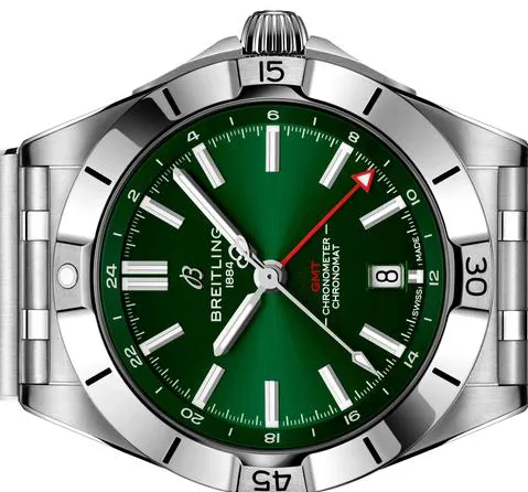 Breitling Chronomat A32398101L1A1 40mm Stainless steel Green 5