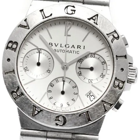 Bulgari Diagono CH 35 S 35mm Stainless steel Champagne