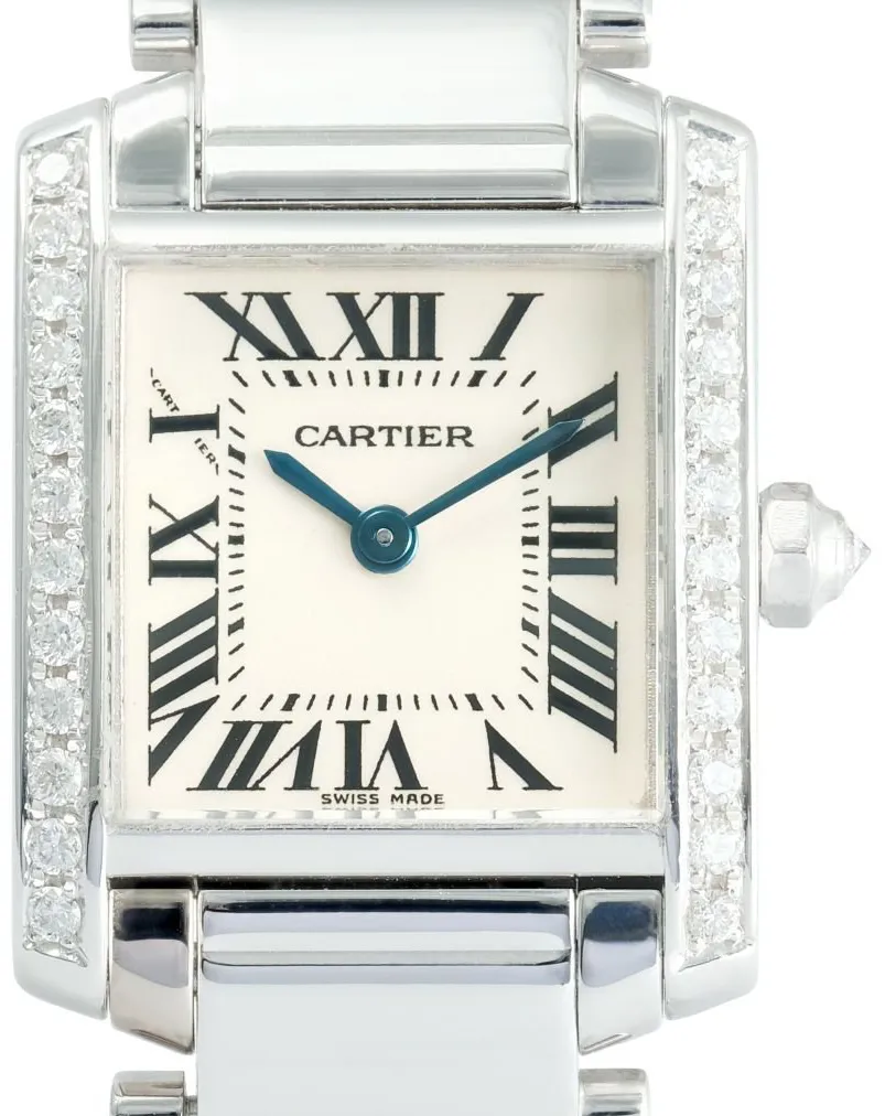 Cartier Tank Française 2403 20mm White gold White