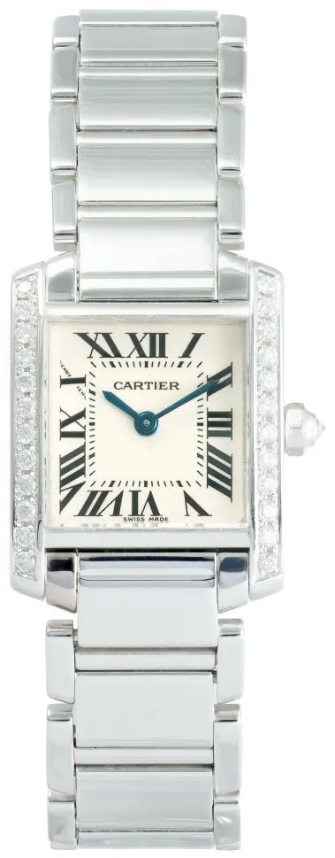 Cartier Tank Française 2403 20mm White gold White 1