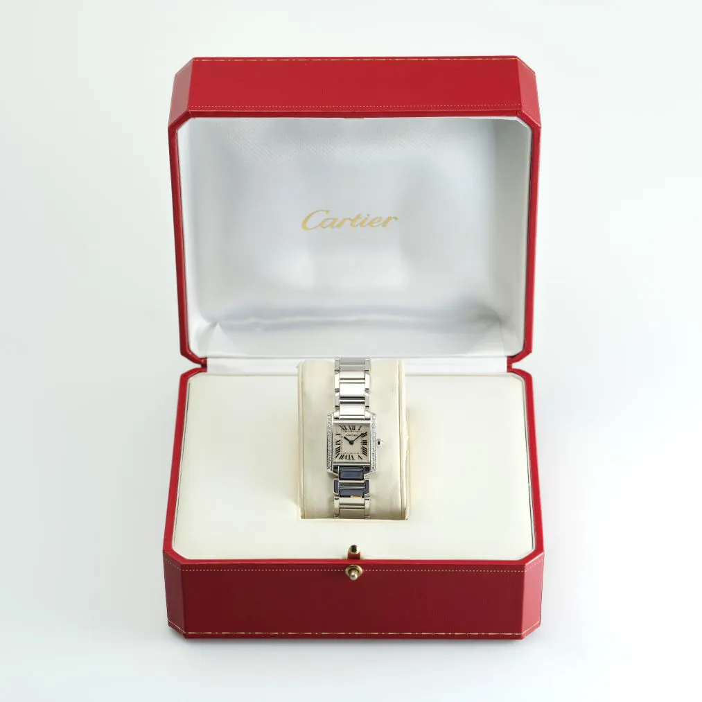 Cartier Tank Française 2403 20mm White gold White 2