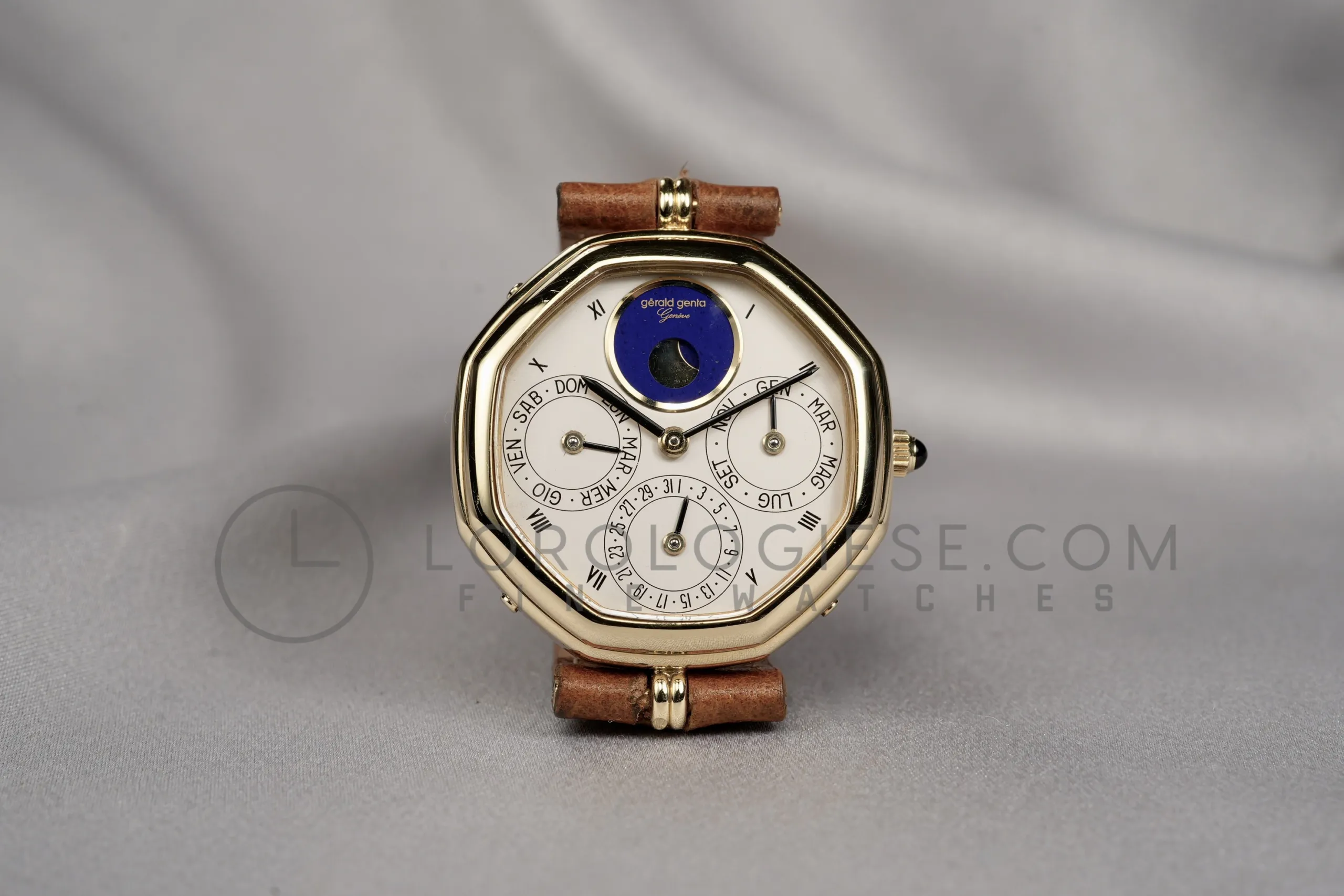 Gérald Genta Perpetual Calendar G 2213.4 31mm Yellow gold Silver 1