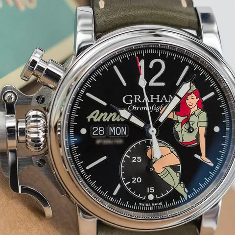 Graham Chronofighter Vintage Nose Art "Anna" 2CVAS.B22A 44mm Stainless steel Artistic dial 4