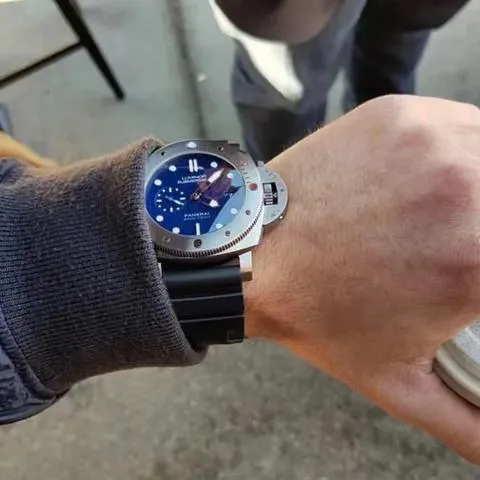 Panerai Submersible PAM 00692 47mm Titanium Blue