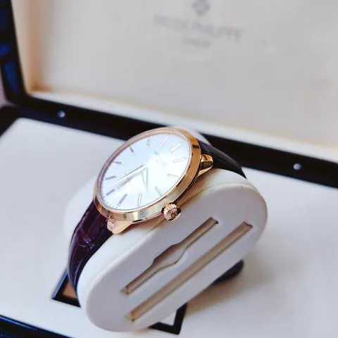 Patek Philippe Calatrava 5123R-001 38mm Rose gold Silver 2