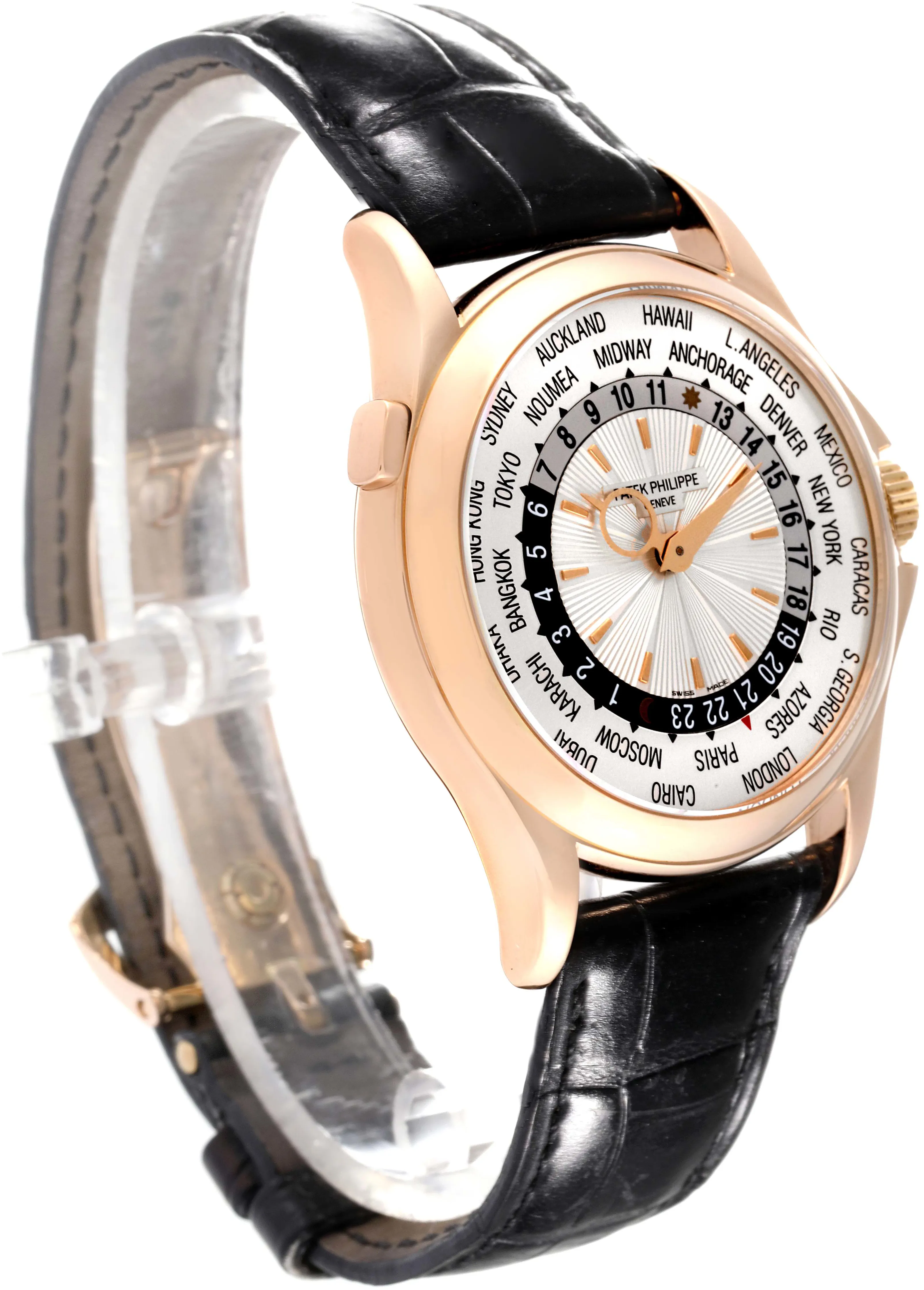 Patek Philippe World Time 5130R-001 39.5mm Rose gold and 18k rose gold Silver 2