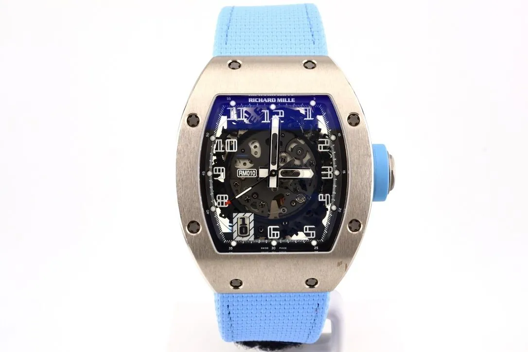 Richard Mille RM 010 RM 010 40mm White gold Transparent