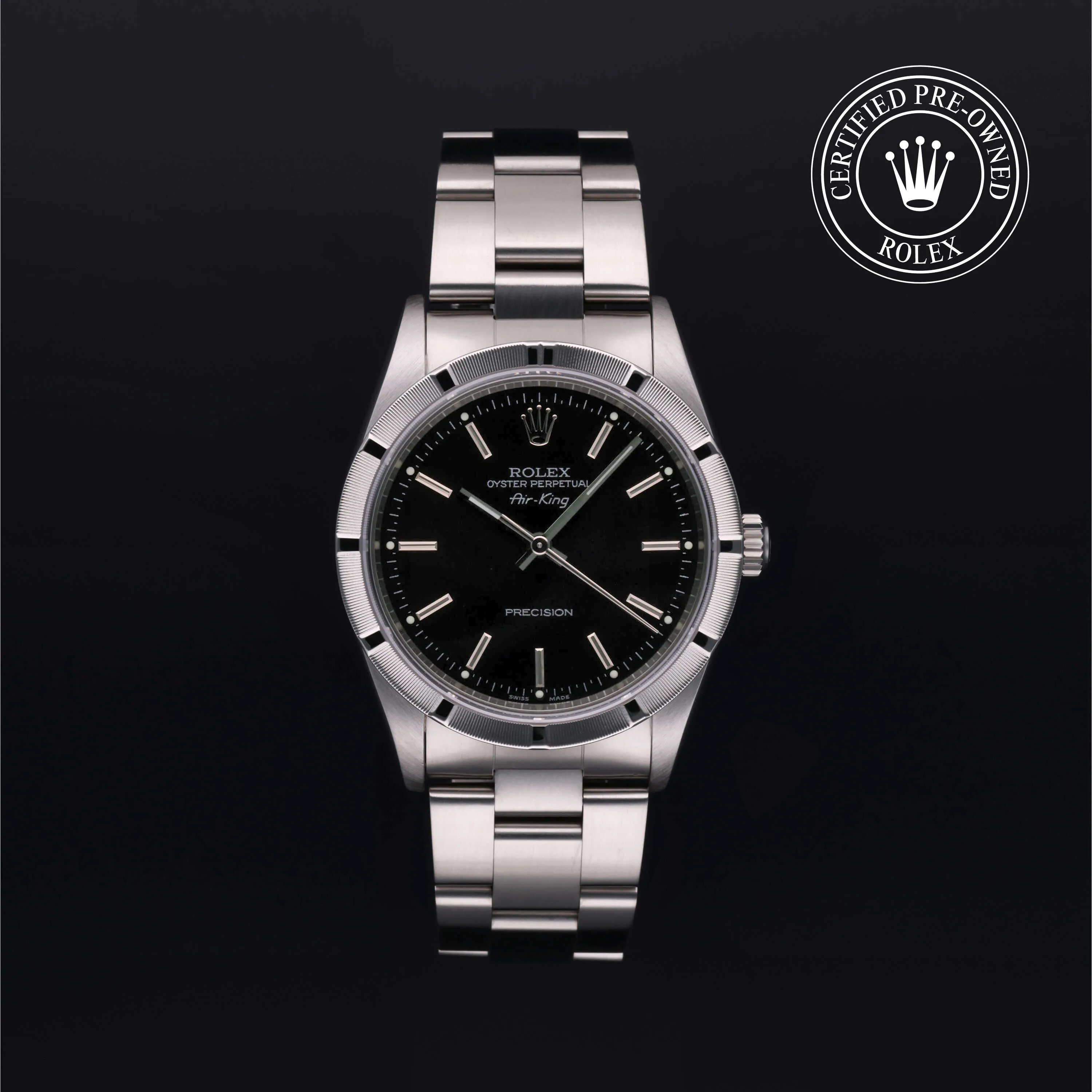 Rolex Air King 14010 34mm Stainless steel Black