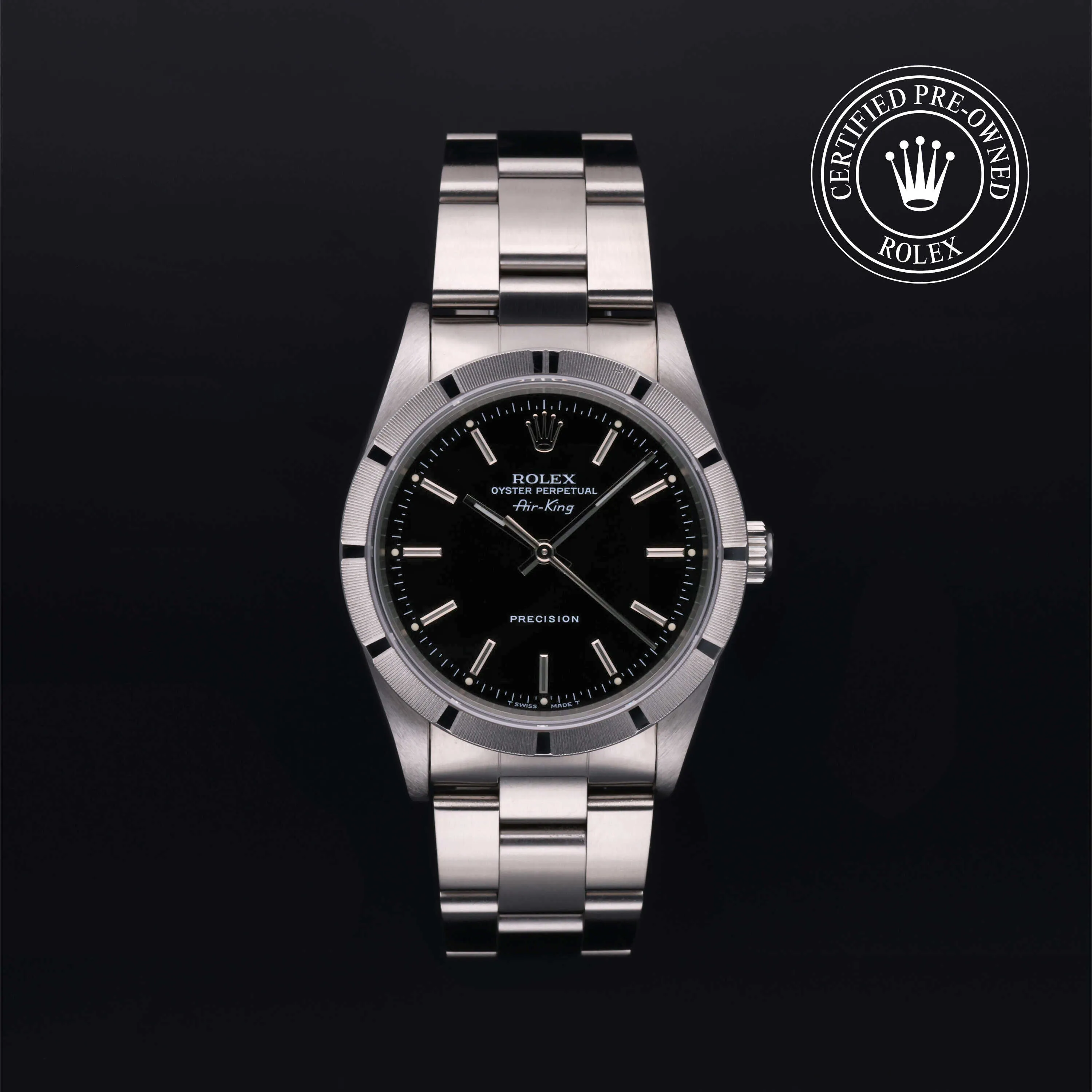 Rolex Air King 14010 34mm Stainless steel Black